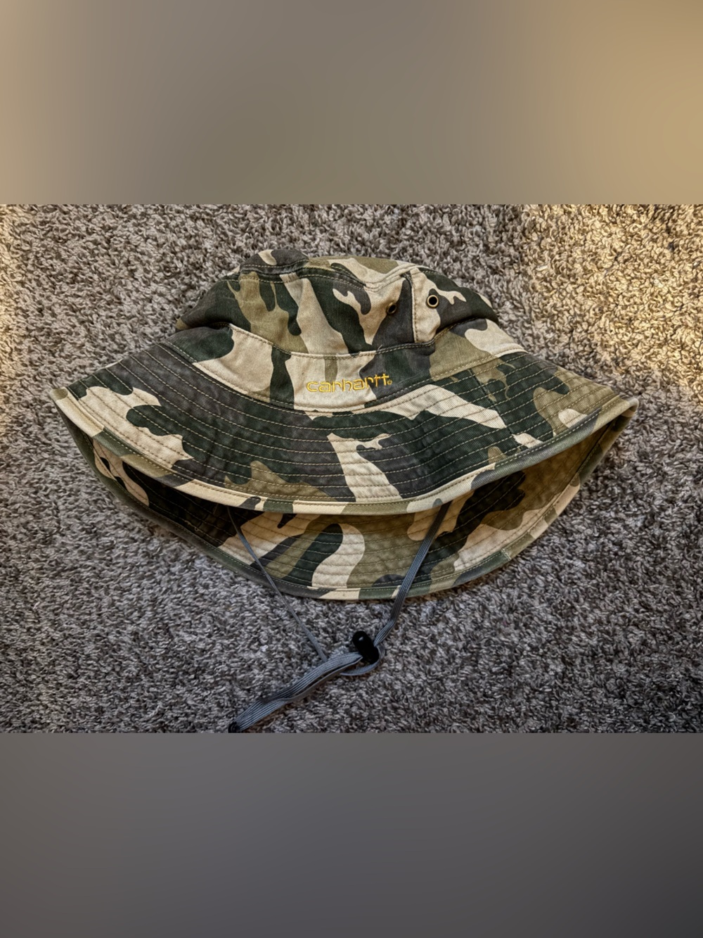 Carhartt Camo Bucket Hat with Strap